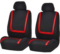 Front Car Seat Protectors for Alfa Romeo Giulia/Giulietta/MiTo/Stelvio, Breathable Non-Slip Front Seat Covers Decorative Seat Accessories,B Red