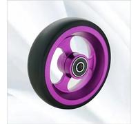 Front Casters, PU Solid Wheelchair Wheels - 4in & 5in, Universal Replacement Wheel Accessories, Red (Size: 120mm/5in)