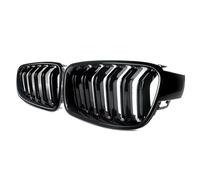 Front center radiator grille Compatible With For 3 Series F30 F35 2012 2013 2014 2015 2016 2017 2018 1 Pair Double Slat Car Front Grille Gloss Black Grill