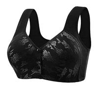 Front Closure Bras for Older Women Backless Padded Bras Women 32 D Full Coverage Bra Women's Lingerie Sets Push Up Bras No Wire Maternity Bras Bigger Bust Adhesive Bra Push Up Black #1 44