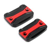 Front Clutch Brake Fluid Reservoir Cover Engine Plug Oil Cap For DUCATI For Hypermotard For Monster 796 795 696 695 821 RESPUNEKBAH(2Pcs Front Caps Red)