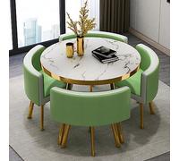 Front Desk Reception Counter Retail Counter Checkout Cashier Office Locker Table with Drawers Cable，Small Round Tables & PU Leather Chairs for Shops, Meetings, Negotiation - Office Conferenc