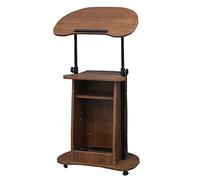 Front Desk Reception Counter Retail Counter Checkout Cashier Office Locker Table with Drawers Cable，Portable Height Adjustable Podium Stand, Mobile Laptop Podium Reception Desk Standing Desk