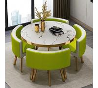 Front Desk Reception Counter Retail Counter Checkout Cashier Office Locker Table with Drawers Cable，Small Round Tables & PU Leather Chairs for Shops, Meetings, Negotiation - Office Conferenc