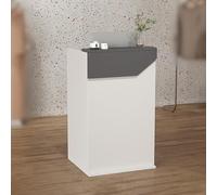 Front Desk Reception Counter Retail Counter Checkout Cashier Office Locker Table with Drawers，Modern Reception Desk with Lockable Drawers Retail Checkout Counter Table Welcome Desk for Lobby