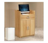 Front Desk Reception Counter Retail Counter Checkout Cashier Office Locker Table with Drawers，Small Modern Reception Desk with Lockable Drawers and Storage Cabinets,Perfect for Clothing Shop
