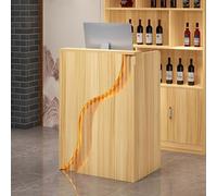 Front desk reception counter, Retail counter for checkout with storage shelf, suitable small spaces, Corner malls and similar places(Light