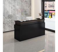 Front Desk Reception Counter - Wooden Checkout Desk for Offices, Salons & Retail - Compact Reception Table for Small Spaces, Ideal for Efficient Customer Service