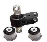 Front Differential Housing Mount Bushing Bracket Kit Set 3pc Compatible with Cherokee