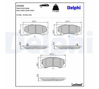 DELPHI LP1552 Brake pad set