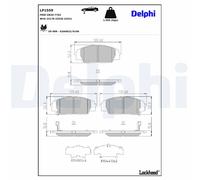 DELPHI LP1559 Brake pad set