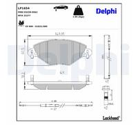 Front Disc Brake Brake Pad Set Delphi LP1654 Fits Citroen C5 Braking System