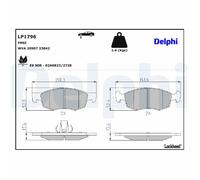 Front Disc Brake Brake Pad Set Delphi LP1796 Fits Fiat Doblo Braking System