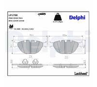 Delphi Brake Pads Front W/ Anti-Squeak Plate Fits BMW 5 Series 6 Series 7 Series