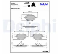 Front Disc Brake Brake Pad Set Delphi LP1862 Fits Honda Accord Braking System