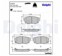 Front Disc Brake Brake Pad Set Delphi LP1916 Fits Mazda 6 Braking System
