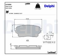 Front Disc Brake Brake Pad Set Delphi LP2000 Fits Suzuki Grand Vitara