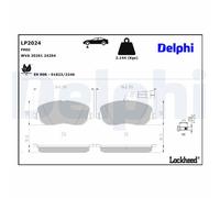 DELPHI LP2024 Brake pad set