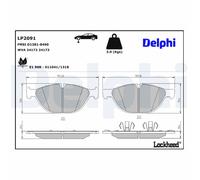 Front Disc Brake Brake Pad Set Delphi LP2091 Fits BMW X5 X6 Braking System