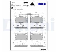 Front Disc Brake Brake Pad Set Delphi LP2221 Fits Alfa Romeo Giulietta