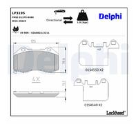 Front Disc Brake Brake Pad Set Delphi LP3195 Fits Opel Vauxhall Corsa