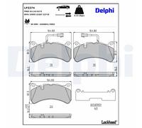 Delphi Brake Pads Set Front With Anti-Squeak Plate For Alfa Romeo Giulia Stelvio