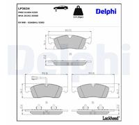 DELPHI LP3634 Brake pad set
