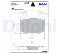 Delphi LP3642 Brake Pads Set Front With Anti-Squeak Plate Fits Mercedes-Benz GLC