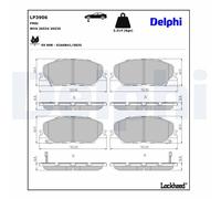 DELPHI LP3906 Brake pad set