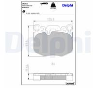 DELPHI LP3923 Brake pad set