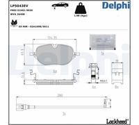 BRAKE PAD SET DISC BRAKE LP5043EV FOR VW