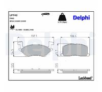 Front Disc Brake Brake Pad Set Delphi LP742 Fits Toyota Starlet Braking System