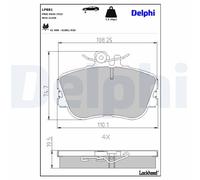 Front Disc Brake Brake Pad Set Delphi LP881 Fits Mercedes-Benz C-Class