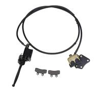 Front Disc Brake Master Cylinder Caliper with Brake Pad Assembly, Hydraulic Disc Brake Kit for Dirt Bike, High Durability ABS and Metal Brake System with Double Pistons, Compatible