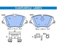 ATE 13.0470-5574.2 Brake pad set