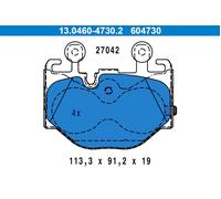 Front Disc Brake Pad Set ATE Fits BMW 5 23- 34108842380