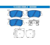 ATE 13.0460-5568.2 Brake pad set