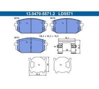 ATE 13.0470-5571.2 Brake pad set