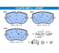 ATE 13.0470-3897.2 Brake pad set