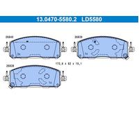 Brake Pad Set, disc brake ATE 13.0470-5580.2 for QASHQAI III (J12) 1.5 2022-2025