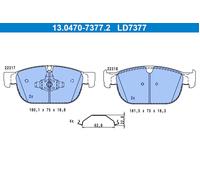 ATE 13.0470-7377.2 Brake pad set