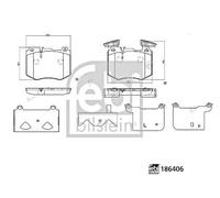 Front Disc Brake Pad Set FEBI Fits MERCEDES Glc C253 Coupe 15-23 0004207402
