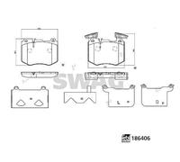 Front Disc Brake Pad Set SWAG Fits MERCEDES Glc C253 Coupe 15-23 0004207402