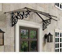 7â1 x 2â11 Palram Canopia Lily 2130 Black Clear Door Canopy (2.16m x 0.88m)