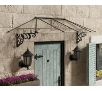 Palram Canopia Lily 2600 Black Clear Door Canopy 2.7 x 0.9m - Size: 70 x 88 x 267.2cm - Wilko