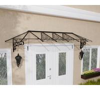Palram Canopia Lily 3600 Black Clear Door Canopy 3.7 x 0.9m - Size: 70 x 88 x 370.2cm - Wilko