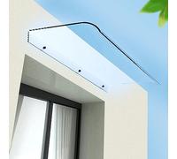 Front Door Canopy Outdoor Awning Modern Curved Window Canopy Rain Shelter Cover,Garden Porch canopy awning,Waterproof Polycarbonate Sheet,UV Rain Snow Protection Canopy,No Bracket,40x60cm/16''x24''