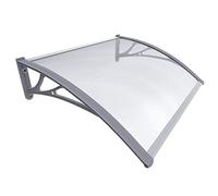 VOUNOT Front Door Canopy Outdoor Awning - 100 x 80 cm, Grey, Grey