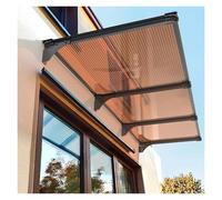 Front Door Canopy Rain Snow Sunlight & UV Protection, PC Panel Rain Shelter, Outdoor Awning For Door Entrance Outdoor Patio Overhang Awning(Brown,80x150cm/31"x59")