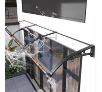 Front Door Canopy UV Protect ning for Rain & ow 60-150cm Wide Entrance Overhead Cover Includes Accessories (150x130cm/59 x51) - & Design